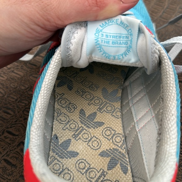 Adidas Originals Arrow Blue Red Sneakers 8 US Men’s Vintage Corduroy Low Top - Picture 11 of 13